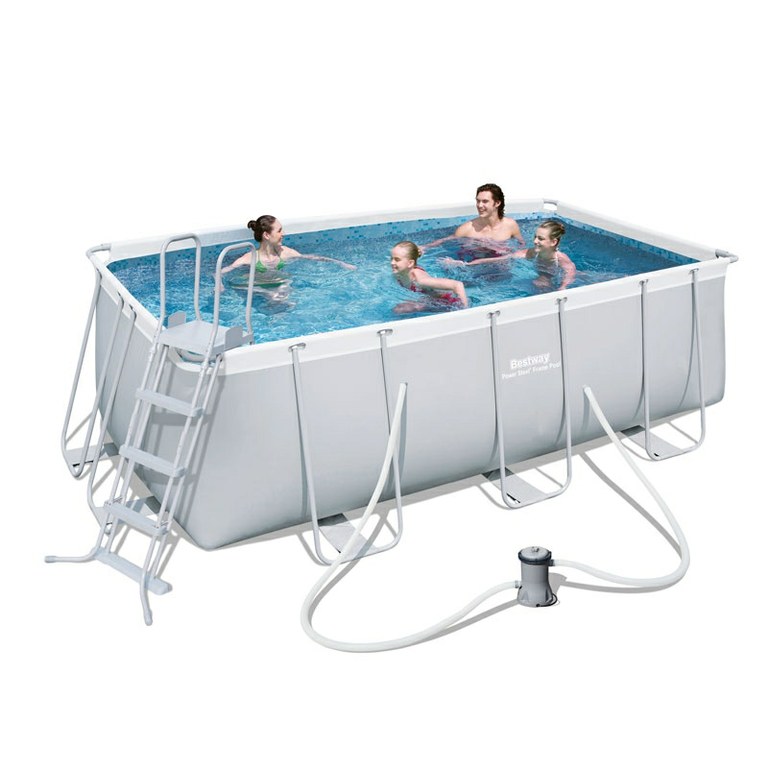 Bestway Steel Pro Rectangular Frame Pool With Pump 162" x 79" x 48"